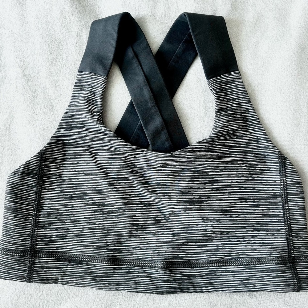 Lululemon all sport bra charcoal grey size 4